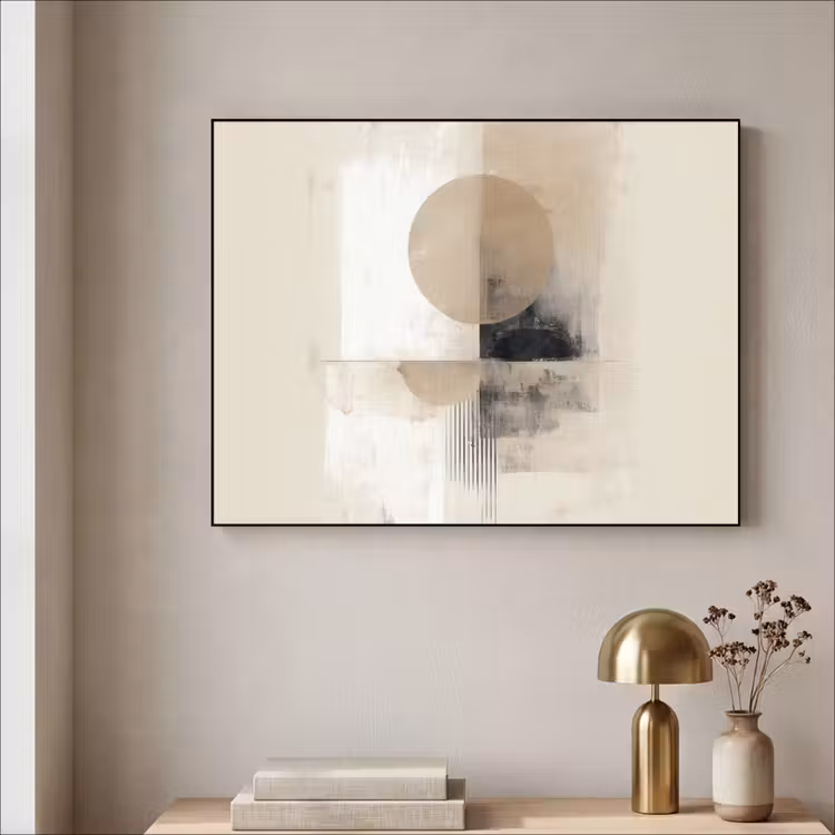 Art Frame - Cirkel - Compositie - Diepte - Beige — 3