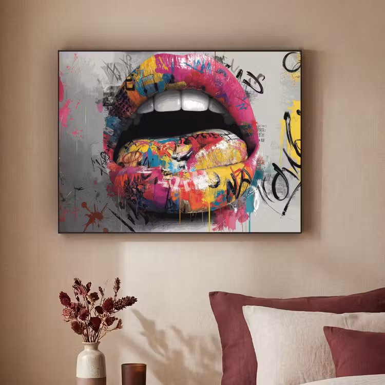 Art Frame - Lippen - Graffiti - Expressief — 2