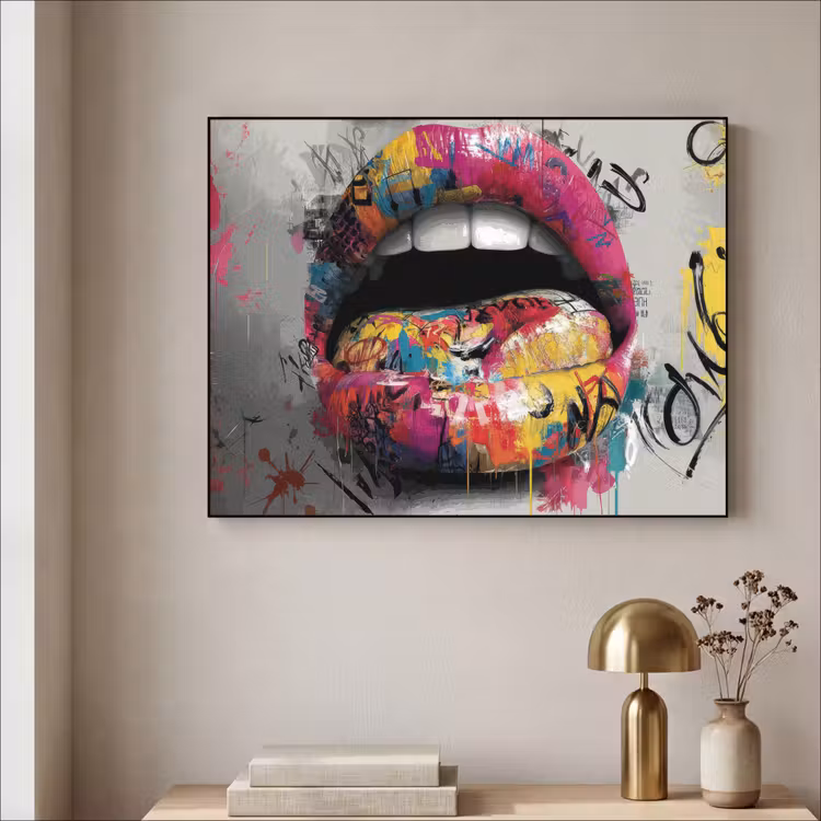 Art Frame - Lippen - Graffiti - Expressief — 3
