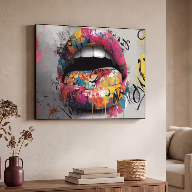 Art Frame - Lippen - Graffiti - Expressief — 4