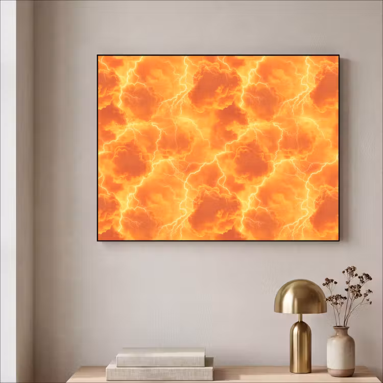 Art Frame - Bliksem - Storm - Oranje — 3