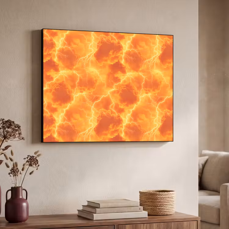 Art Frame - Bliksem - Storm - Oranje — 4