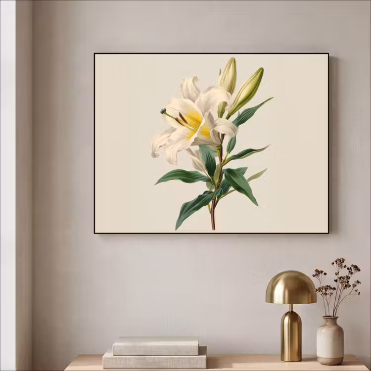 Art Frame - Lelie - Elegant - Botanisch - Beige — 3