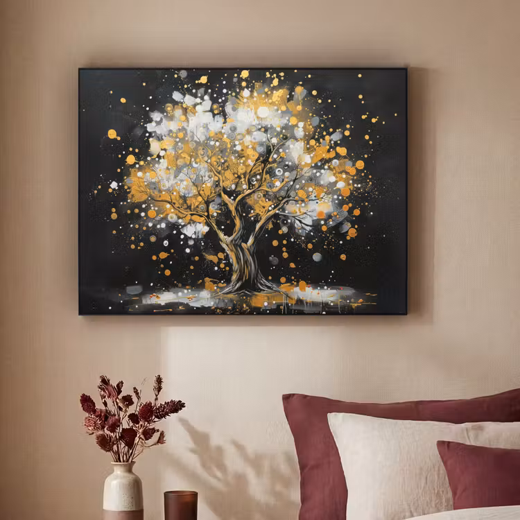Art Frame - Boom - Zwart - Goud - Wit - Modern — 2