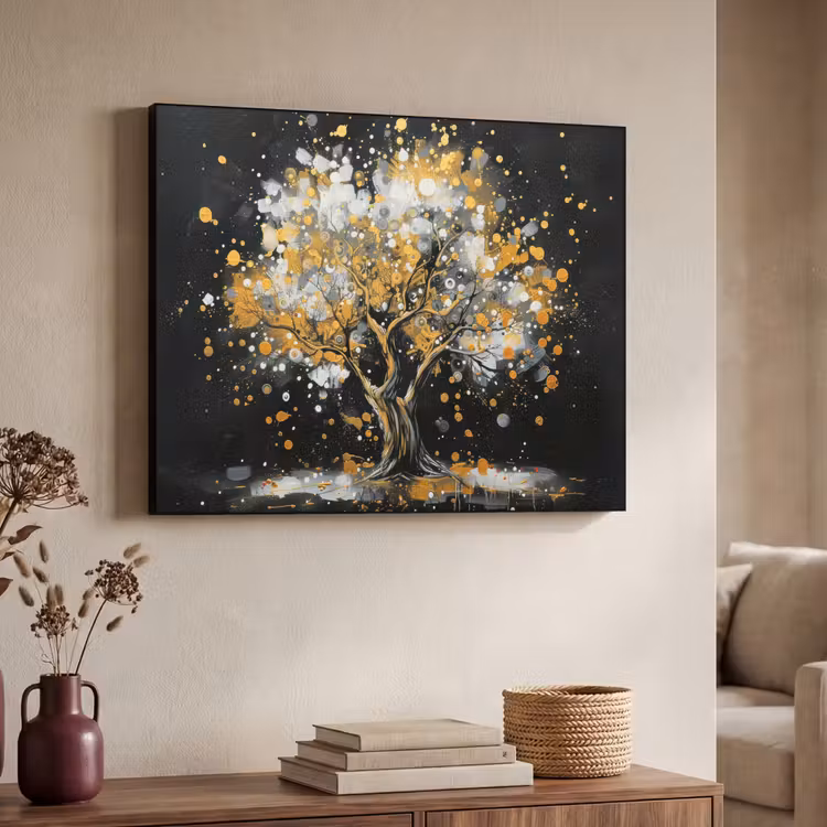 Art Frame - Boom - Zwart - Goud - Wit - Modern — 4