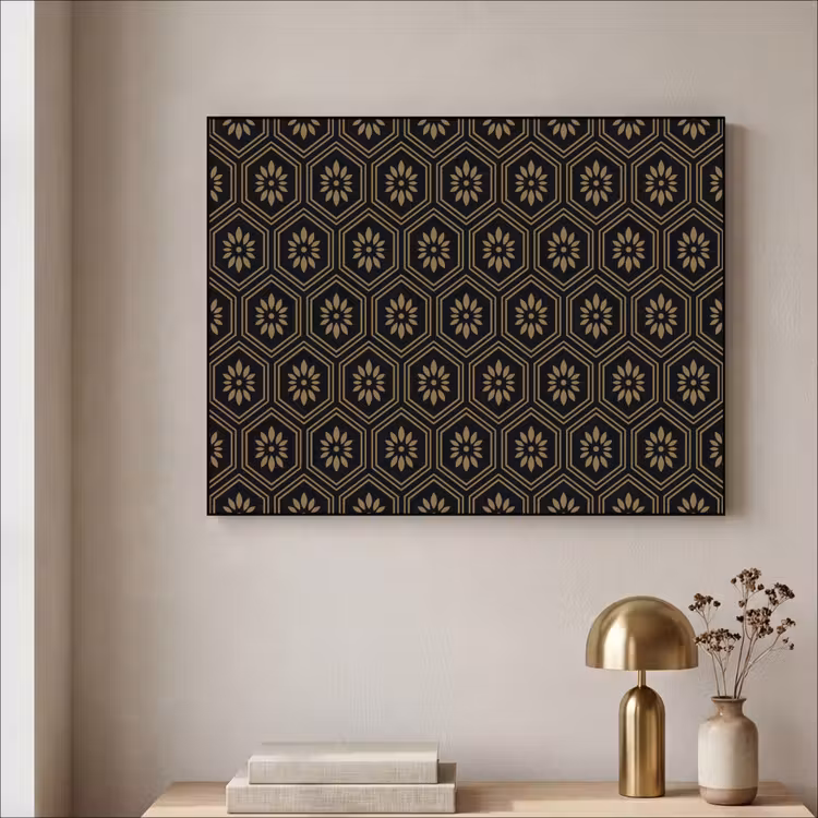Art Frame - Bloemen - Goud - Hexagon — 3