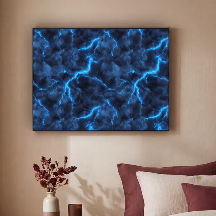 Art Frame - Donker - Blauw - Bliksem — 2