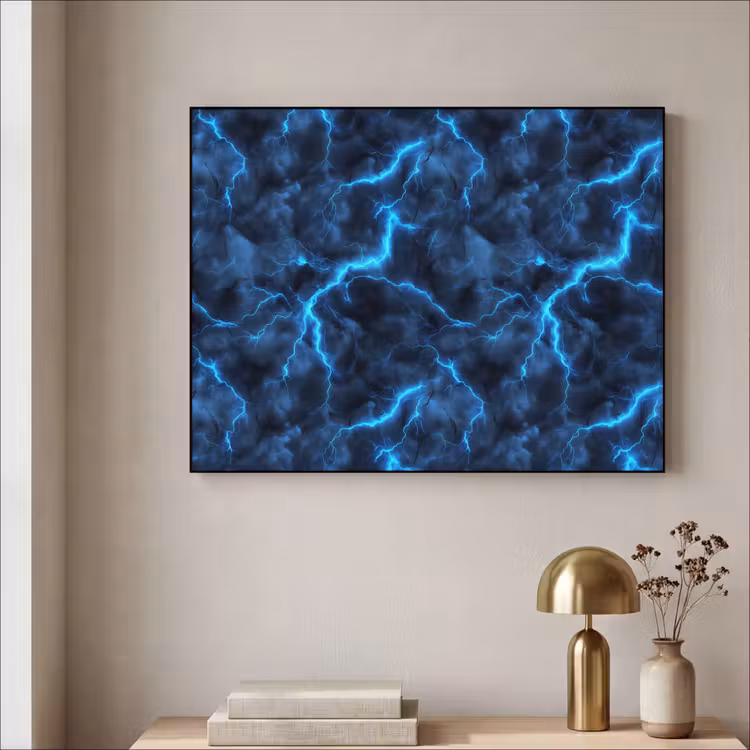 Art Frame - Donker - Blauw - Bliksem — 3