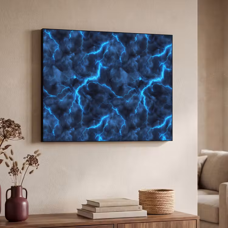 Art Frame - Donker - Blauw - Bliksem — 4