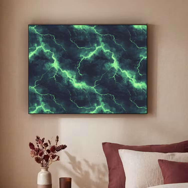 Art Frame - Groen - Bliksem - Storm — 2