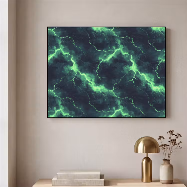 Art Frame - Groen - Bliksem - Storm — 3
