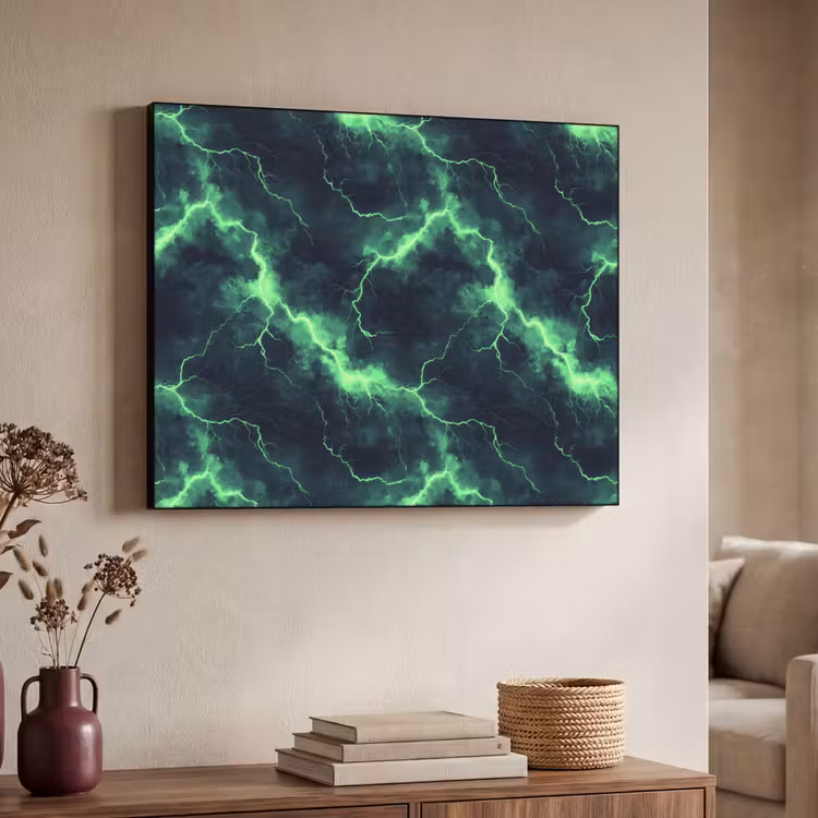 Art Frame - Groen - Bliksem - Storm — 4