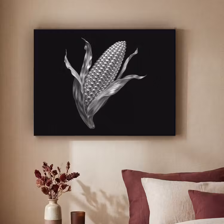 Art Frame - Maïskolf - Glanzend metaal - Elegant — 2