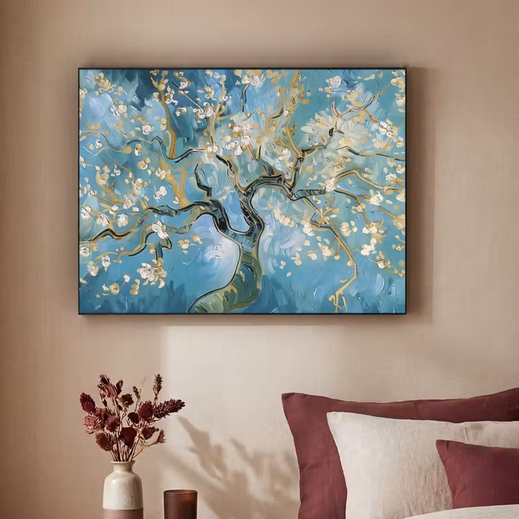 Art Frame - Amandelbloesem boom - Blauw - Abstract — 2