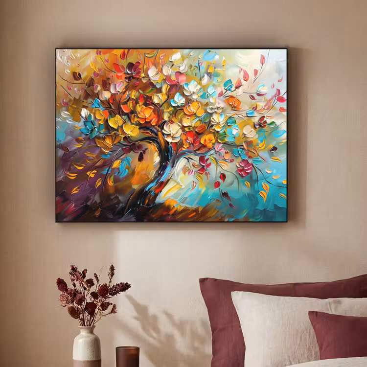 Art Frame - Boom - Abstract - Kleurrijk - Bloemen — 2