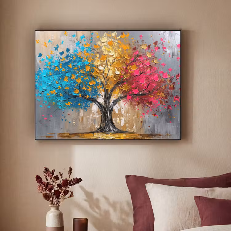 Art Frame - Boom - Kleurrijk - Grijs - Modern — 2