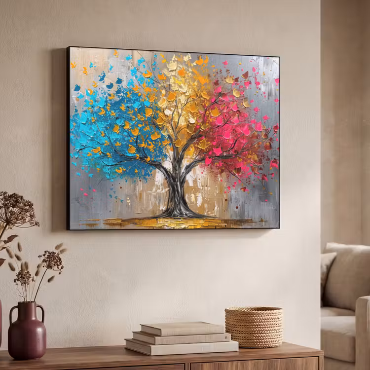 Art Frame - Boom - Kleurrijk - Grijs - Modern — 4