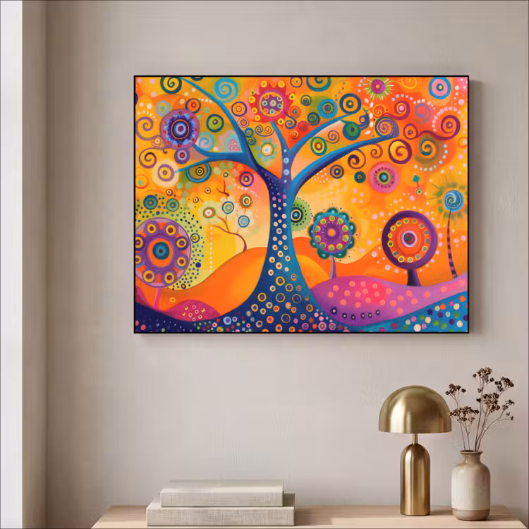Art Frame - Boom - Levensboom - Abstract - Kleurrijk — 3