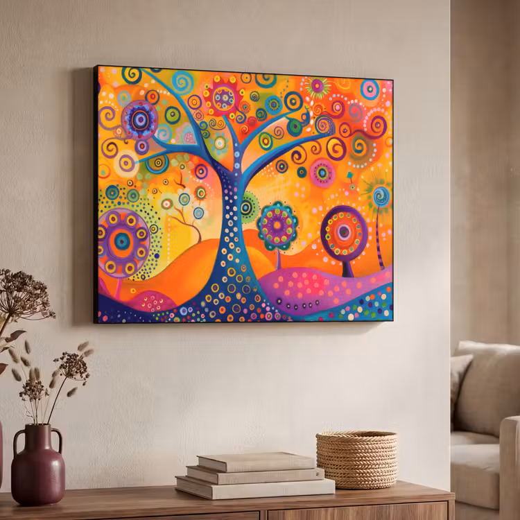 Art Frame - Boom - Levensboom - Abstract - Kleurrijk — 4