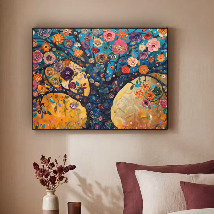 Art Frame - Boom - Levensboom - Kleurrijk - Bloemen - Modern — 2