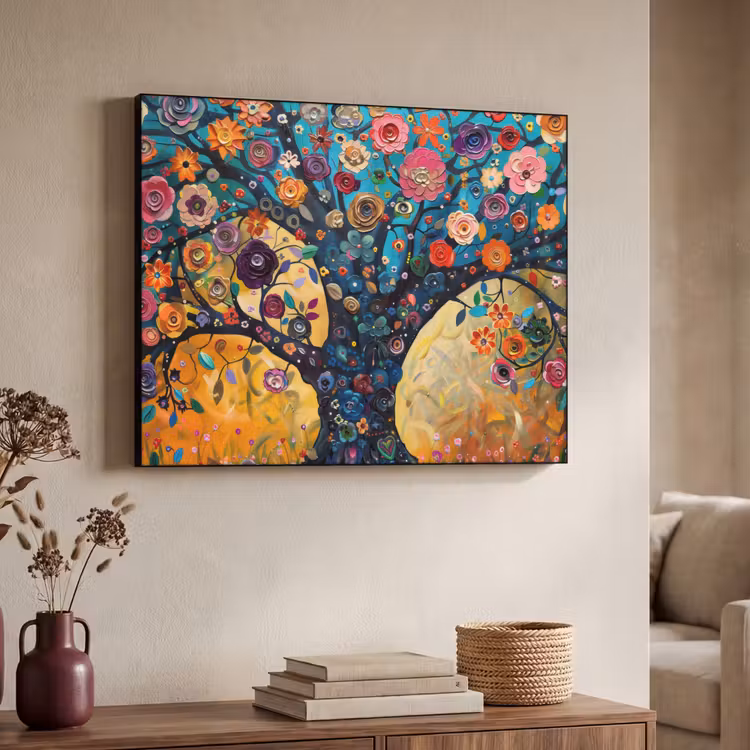 Art Frame - Boom - Levensboom - Kleurrijk - Bloemen - Modern — 4