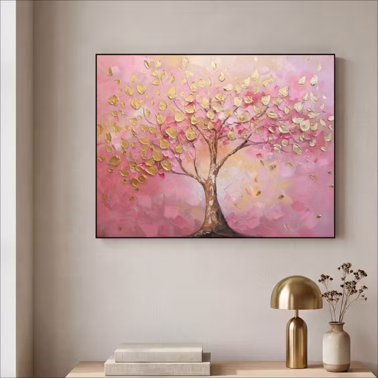 Art Frame - Boom - Roze - Goud - Modern — 3