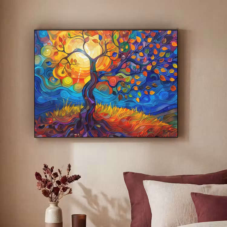 Art Frame - Boom - Zon - Verflook - Kleuren - Abstract — 2