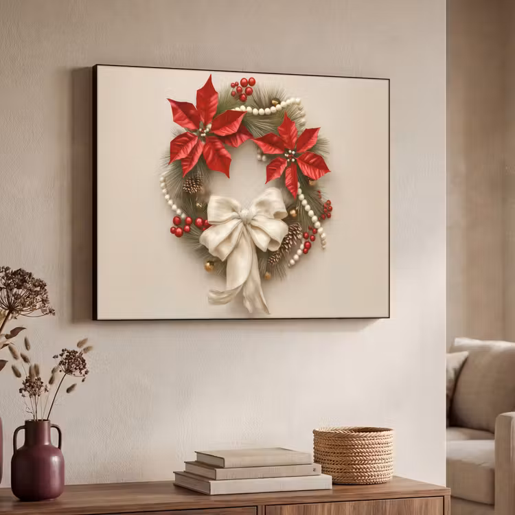 Art Frame - Deurkrans - Strik - Kerst - Rood - Groen — 4
