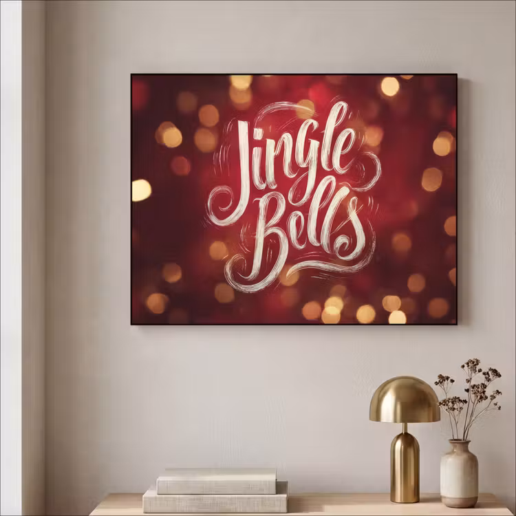 Art Frame - Jingle - Bells - Kerst - Rood — 3