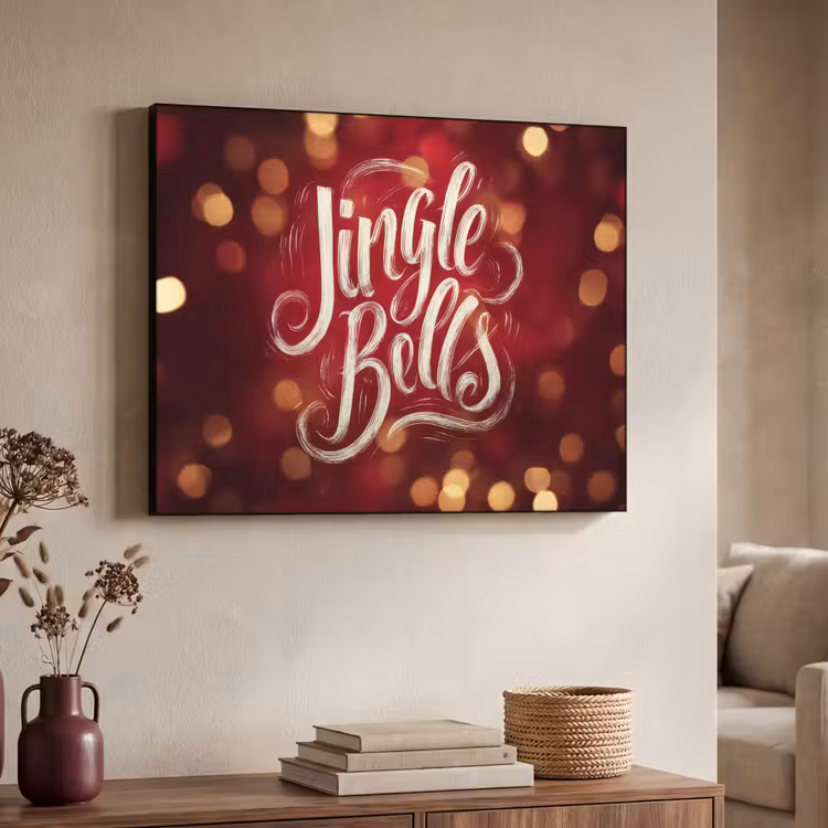 Art Frame - Jingle - Bells - Kerst - Rood — 4