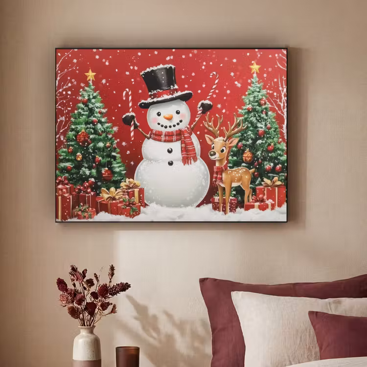 Art Frame - Feestvreugde - Winterbos - Kleurrijk — 2