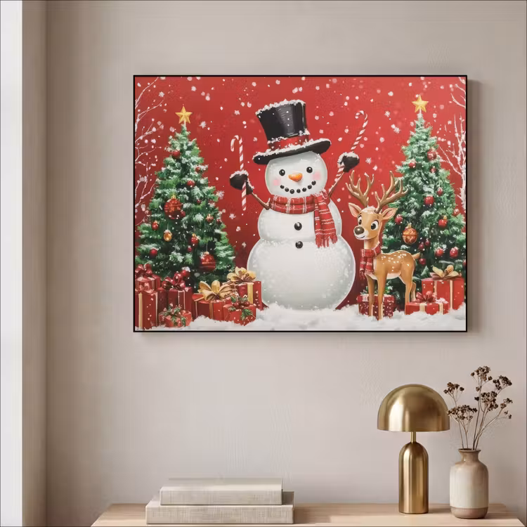 Art Frame - Feestvreugde - Winterbos - Kleurrijk — 3