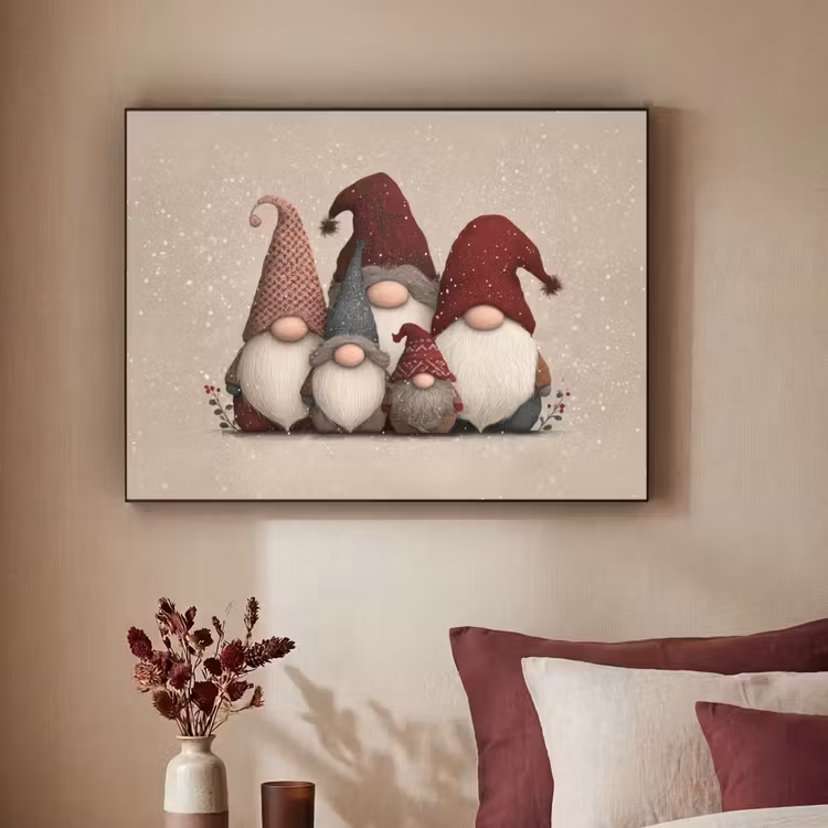 Art Frame - Kabouters - Kerst - Sneeuw - Puntmutsen — 2
