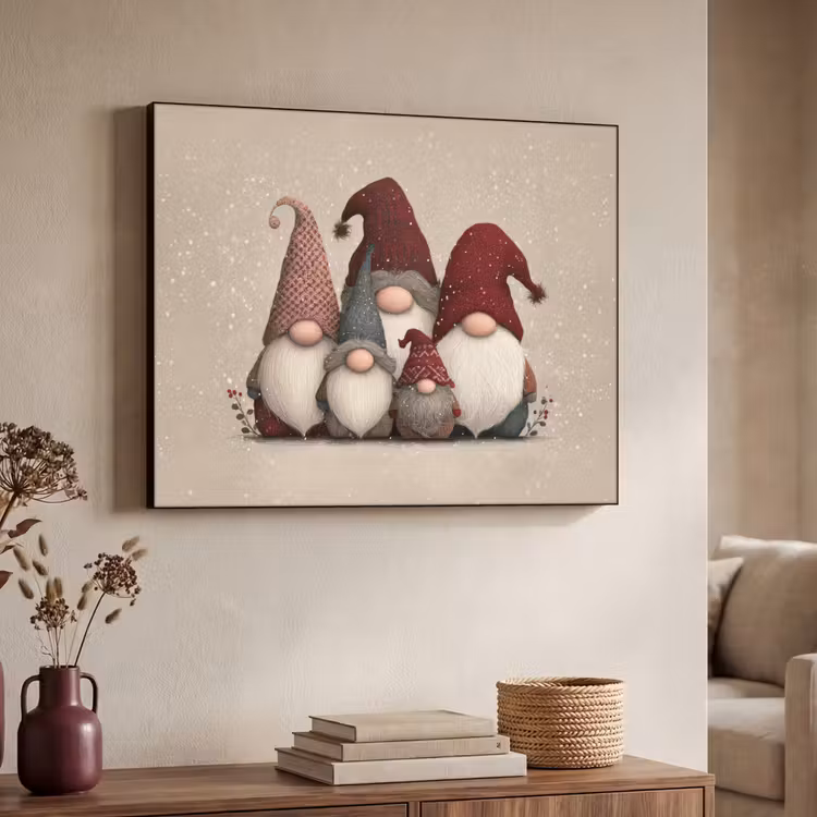 Art Frame - Kabouters - Kerst - Sneeuw - Puntmutsen — 4