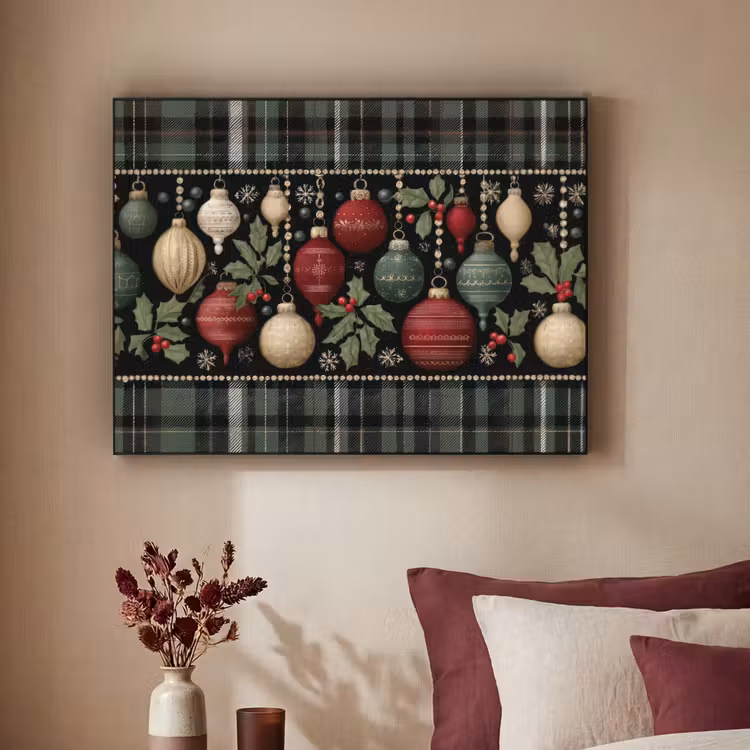 Art Frame - Kerstballen - Rood - Hulsttakken - Patroon — 2