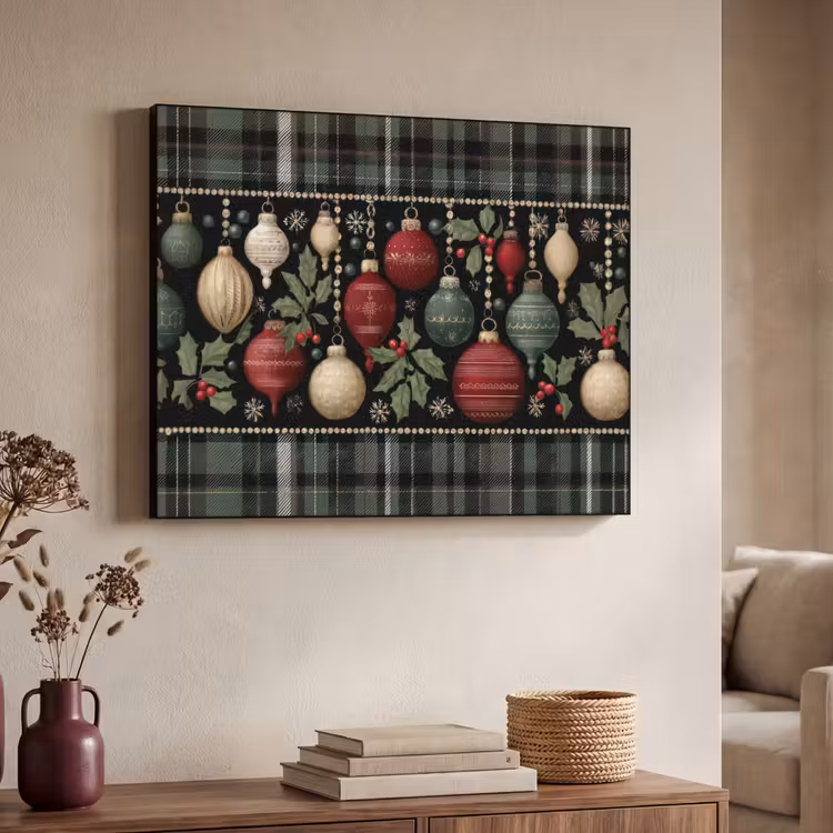 Art Frame - Kerstballen - Rood - Hulsttakken - Patroon — 4