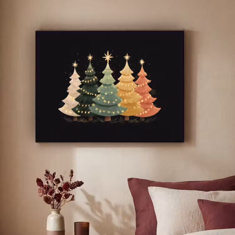 Art Frame - Kerstbomen - Kleurrijk - Lichtjes - Ster — 2