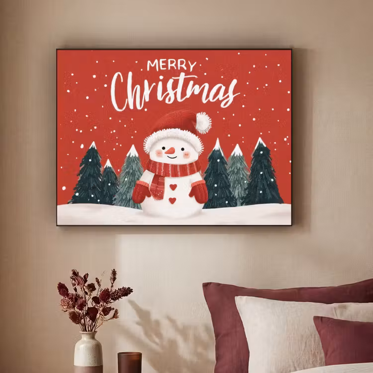 Art Frame - Kerstgroet - Sneeuw - Rood — 2