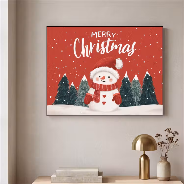 Art Frame - Kerstgroet - Sneeuw - Rood — 3