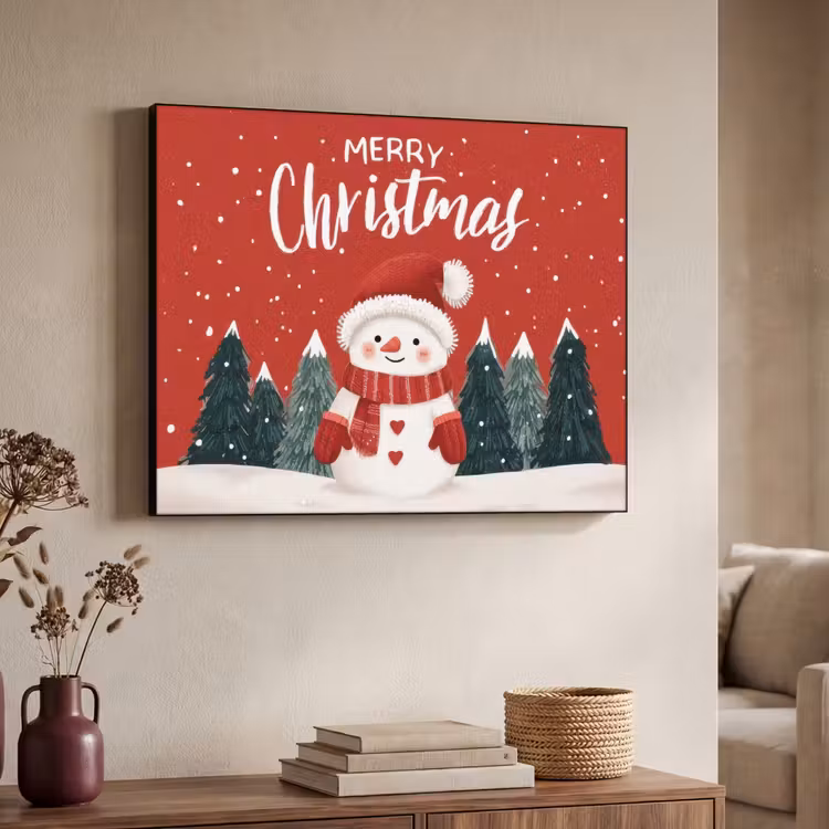 Art Frame - Kerstgroet - Sneeuw - Rood — 4