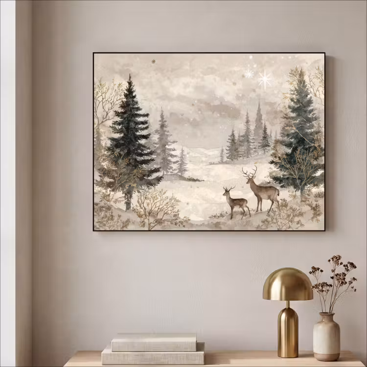Art Frame - Bos - Herten - Winter - Sneeuw — 3