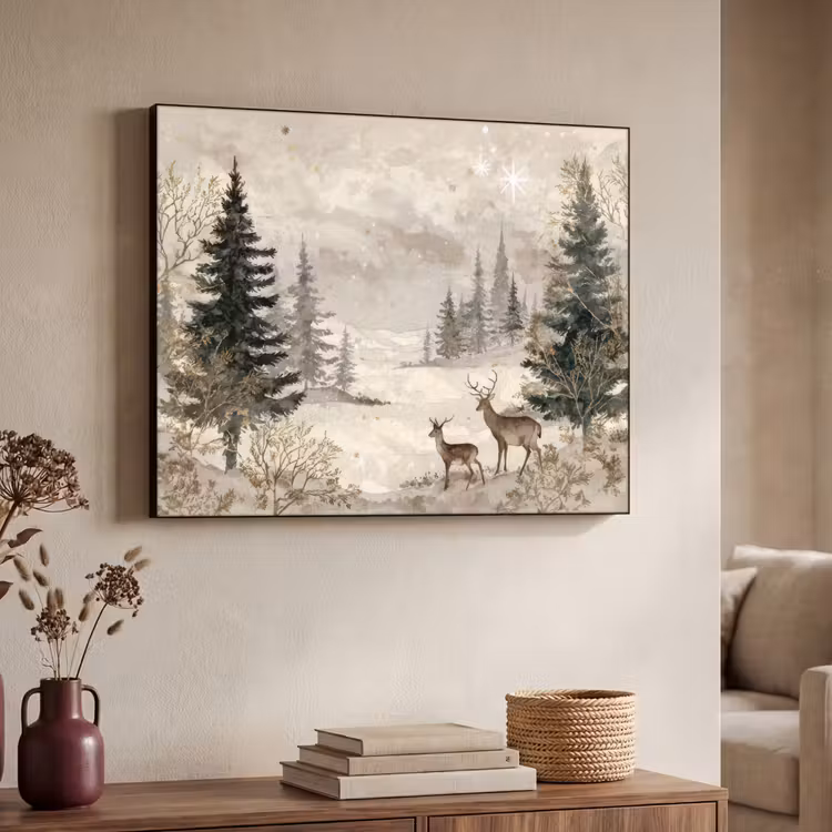 Art Frame - Bos - Herten - Winter - Sneeuw — 4