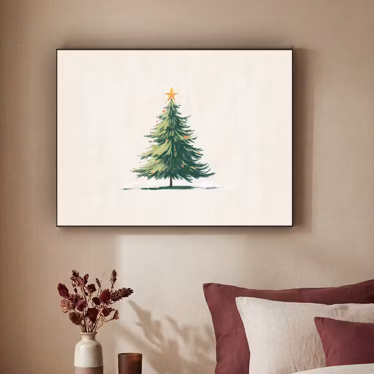 Art Frame - Kerstboom - Illustratie - Ster - Sneeuw — 2