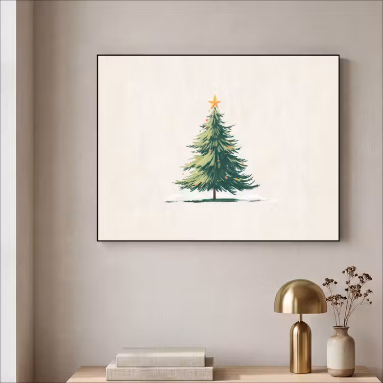 Art Frame - Kerstboom - Illustratie - Ster - Sneeuw — 3