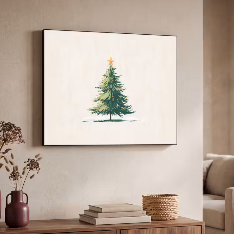 Art Frame - Kerstboom - Illustratie - Ster - Sneeuw — 4