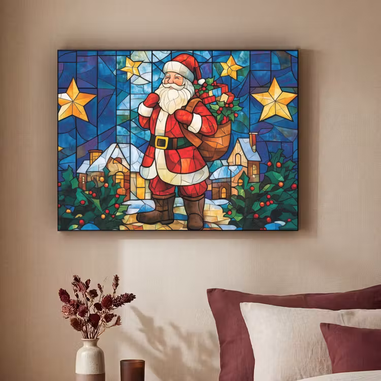 Art Frame - Kerstman - Glas - Kleurrijk — 2