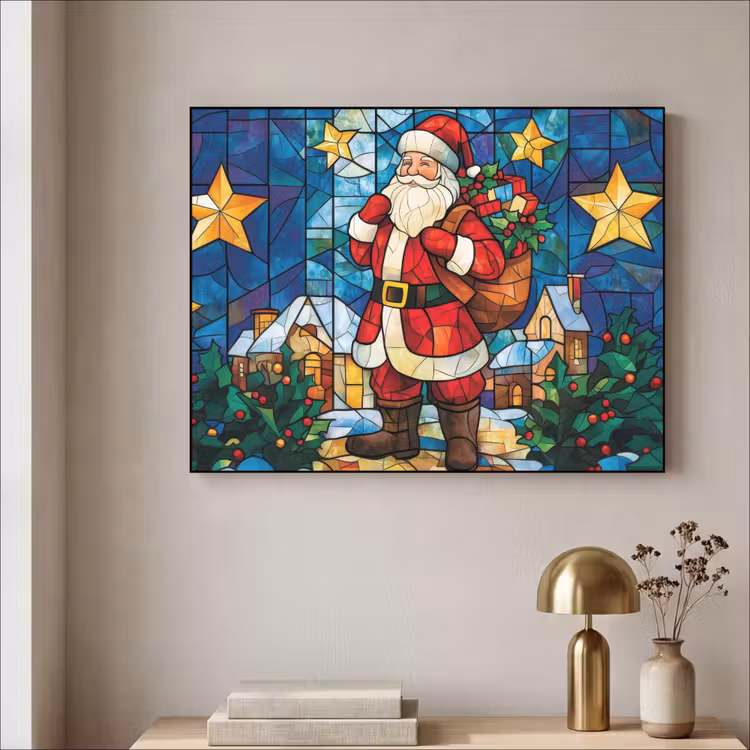 Art Frame - Kerstman - Glas - Kleurrijk — 3