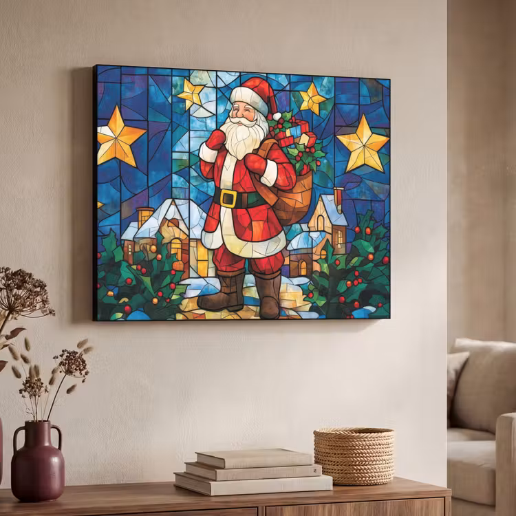 Art Frame - Kerstman - Glas - Kleurrijk — 4