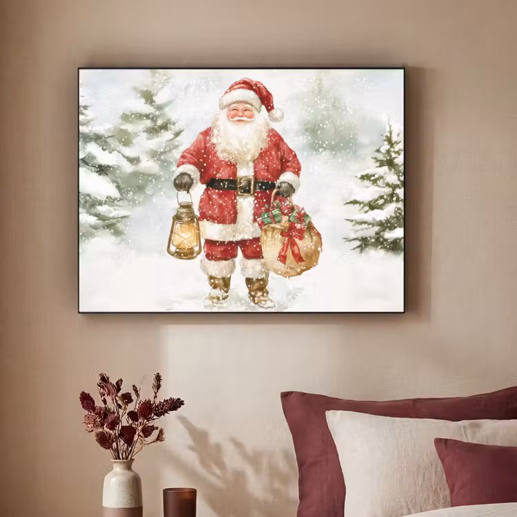 Art Frame - Kerstman- Winter - Sneeuw - Wit - Rood — 2