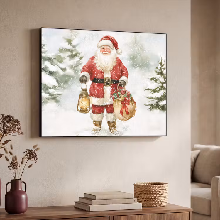 Art Frame - Kerstman- Winter - Sneeuw - Wit - Rood — 4